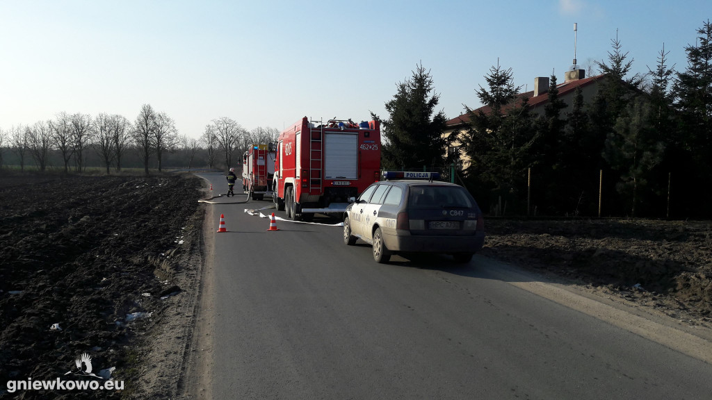 Pożar samochodu w Wielowsi
