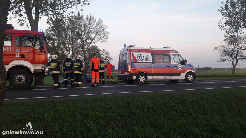 Opel w rowie w Wielowsi