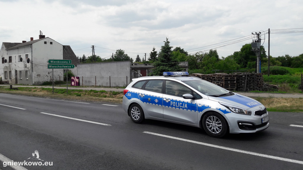 Kolizja na DK 15 w Wierzchosławicach