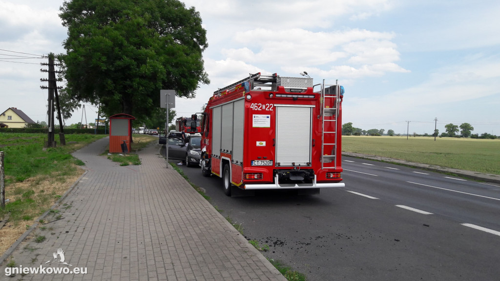 Kolizja na DK 15 w Wierzchosławicach