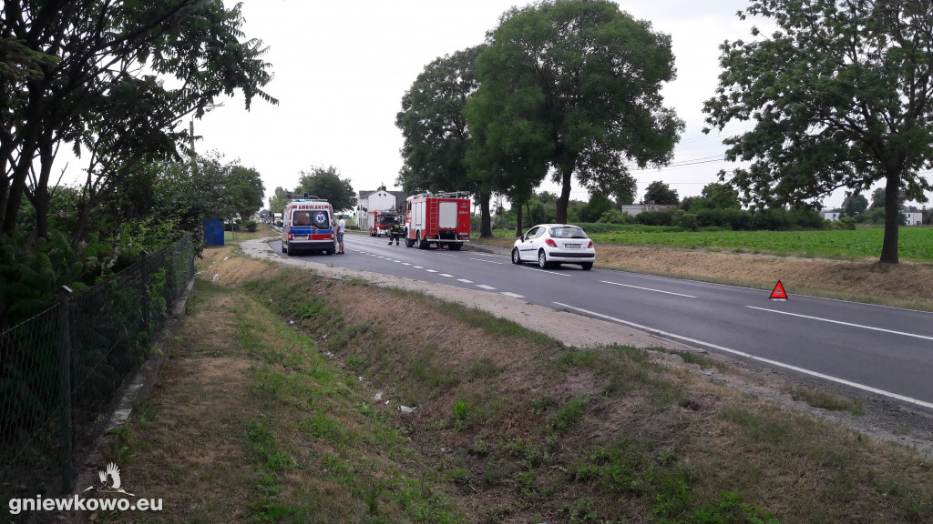 Kolizja na DK 15 w Wierzchosławicach