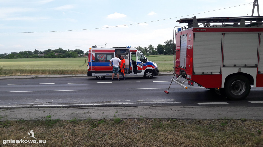 Kolizja na DK 15 w Wierzchosławicach