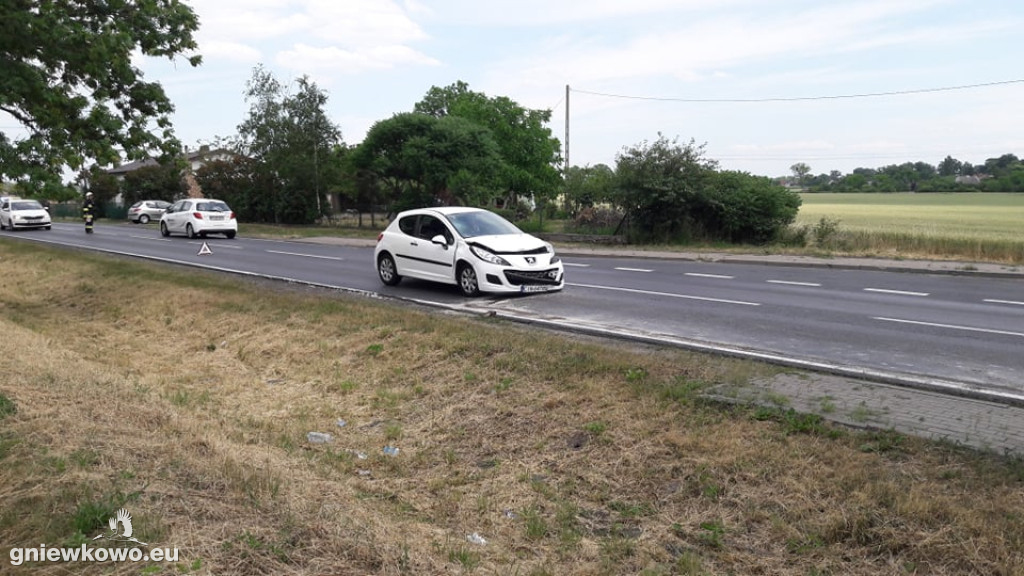 Kolizja na DK 15 w Wierzchosławicach