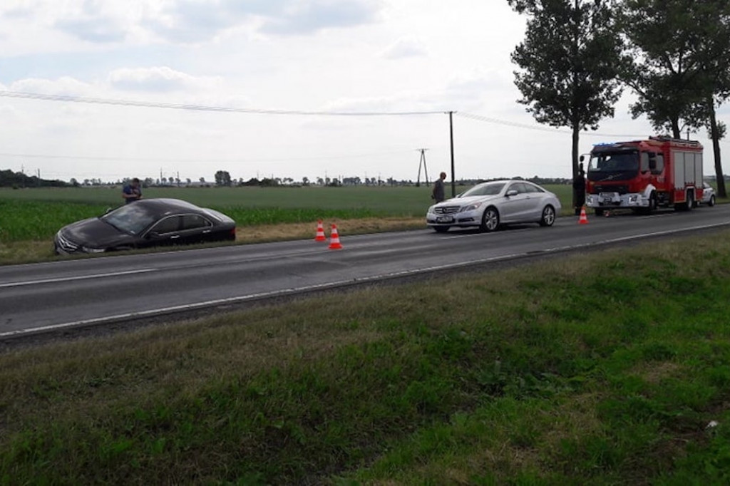 Kolizja na DK 15 w Michałowie