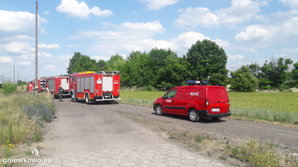 Pożar pociągu w Więcławicach