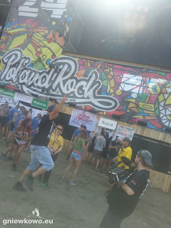 Flaga 750 lat Gniewkowa na Woodstocku