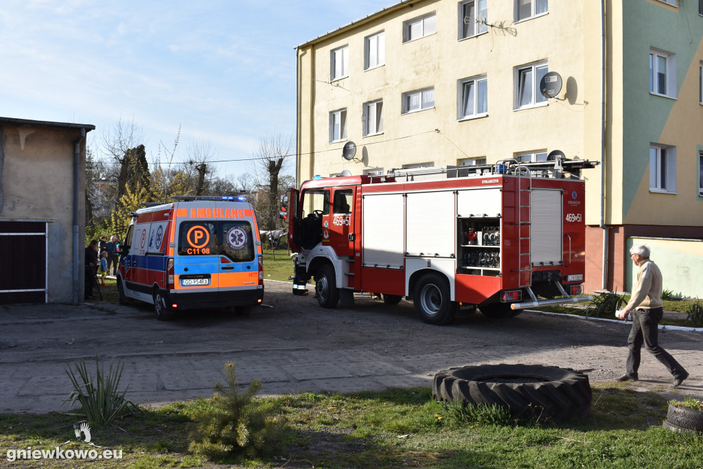 Akcja straży pożarnej-Wierzchosławice