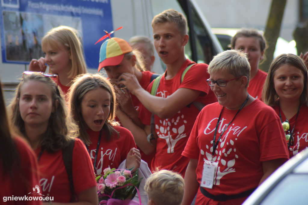 Powrót pielgrzymów z Jasnej Góry