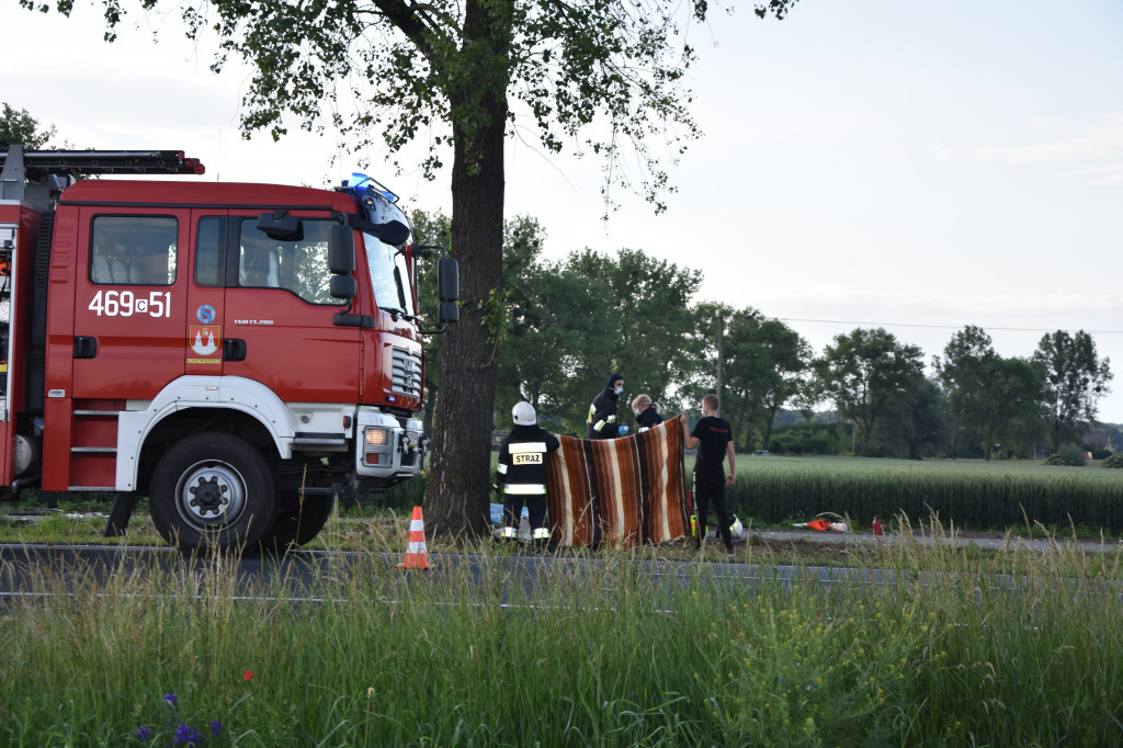 Śmierć motocyklisty na drodze krajowej nr 15