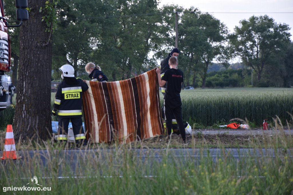 Śmierć motocyklisty na drodze krajowej nr 15