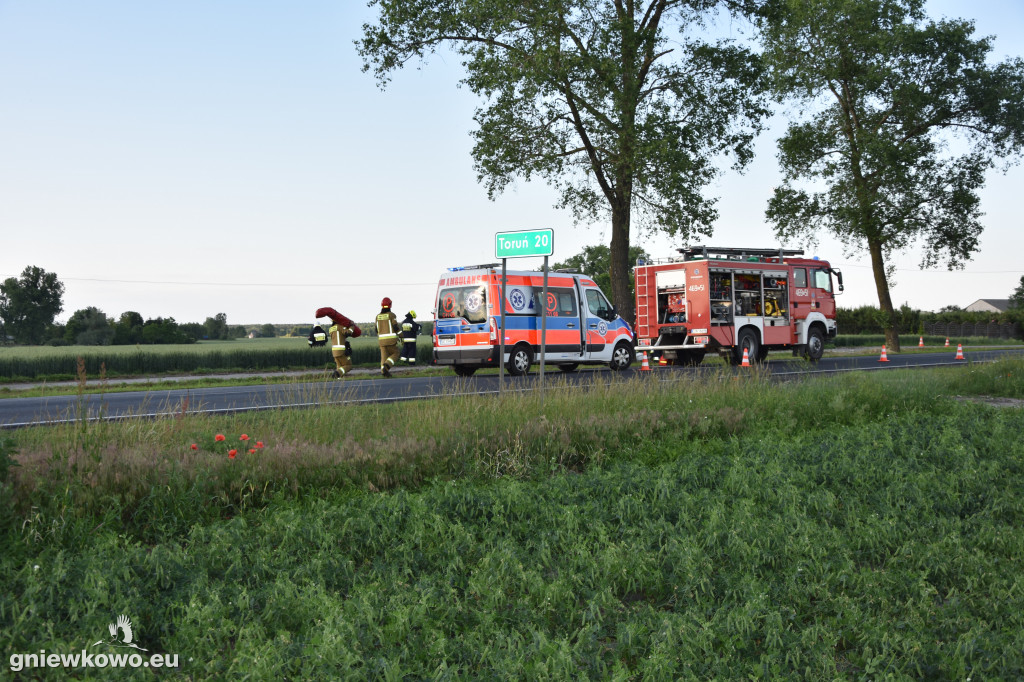 Śmierć motocyklisty na drodze krajowej nr 15