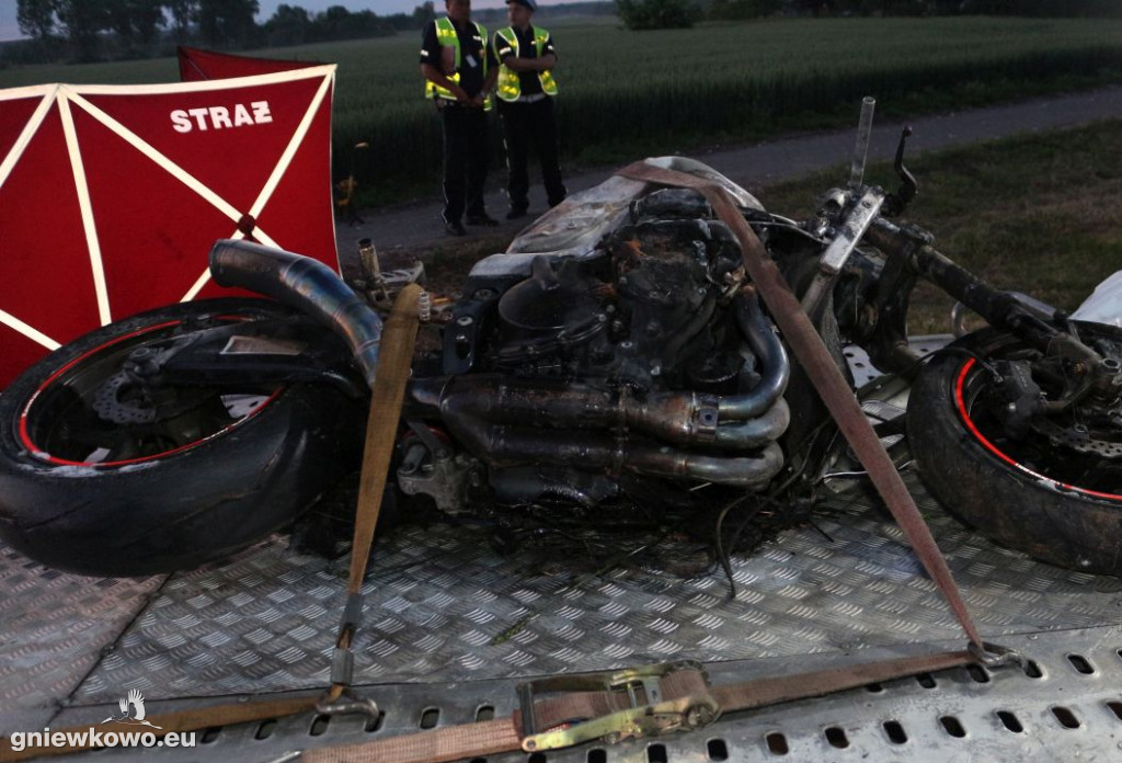 Śmierć motocyklisty na drodze krajowej nr 15
