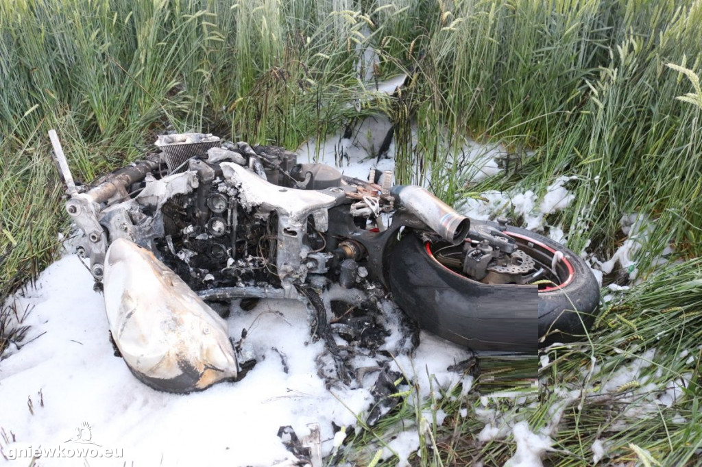 Śmierć motocyklisty na drodze krajowej nr 15
