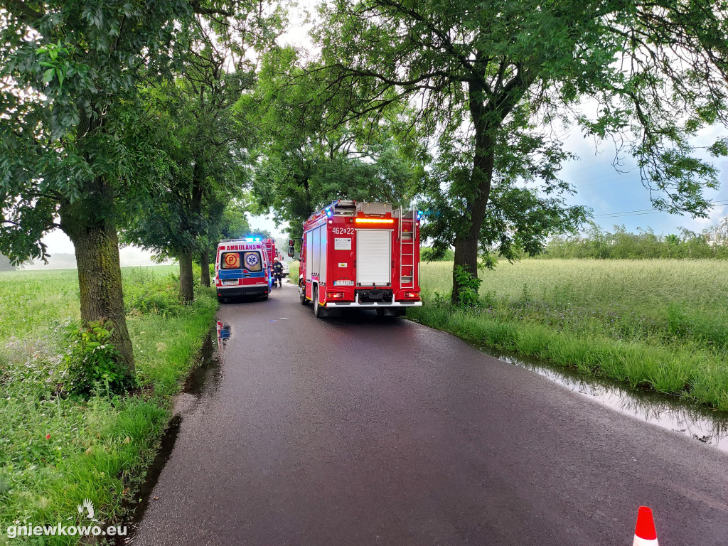 Wypadek na trasie Rojewo - Rojewice