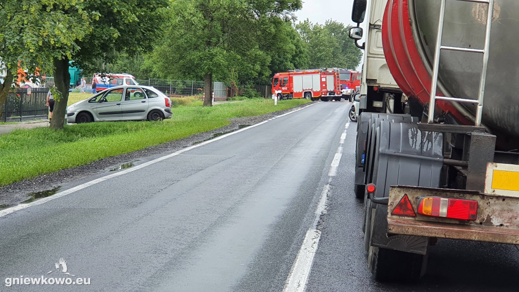 Wypadek na DK 15 w Wielowsi