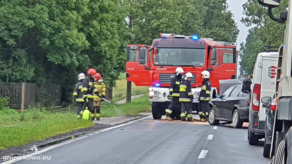 Wypadek na DK 15 w Wielowsi