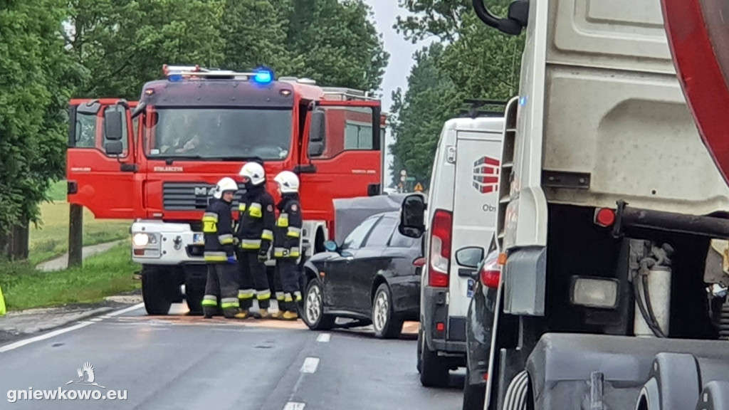 Wypadek na DK 15 w Wielowsi