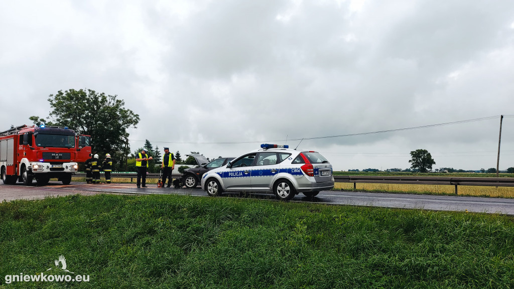 Wypadek na DK 15 w Wielowsi