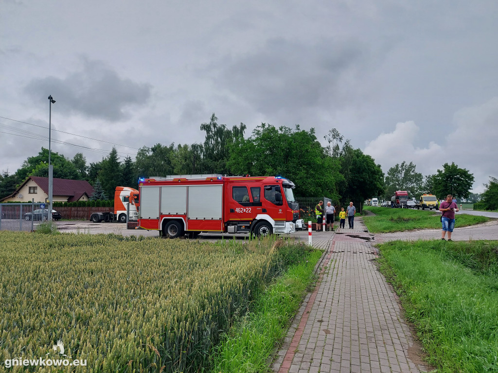 Wypadek na DK 15 w Wielowsi