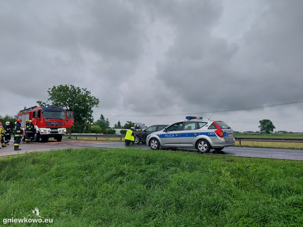 Wypadek na DK 15 w Wielowsi