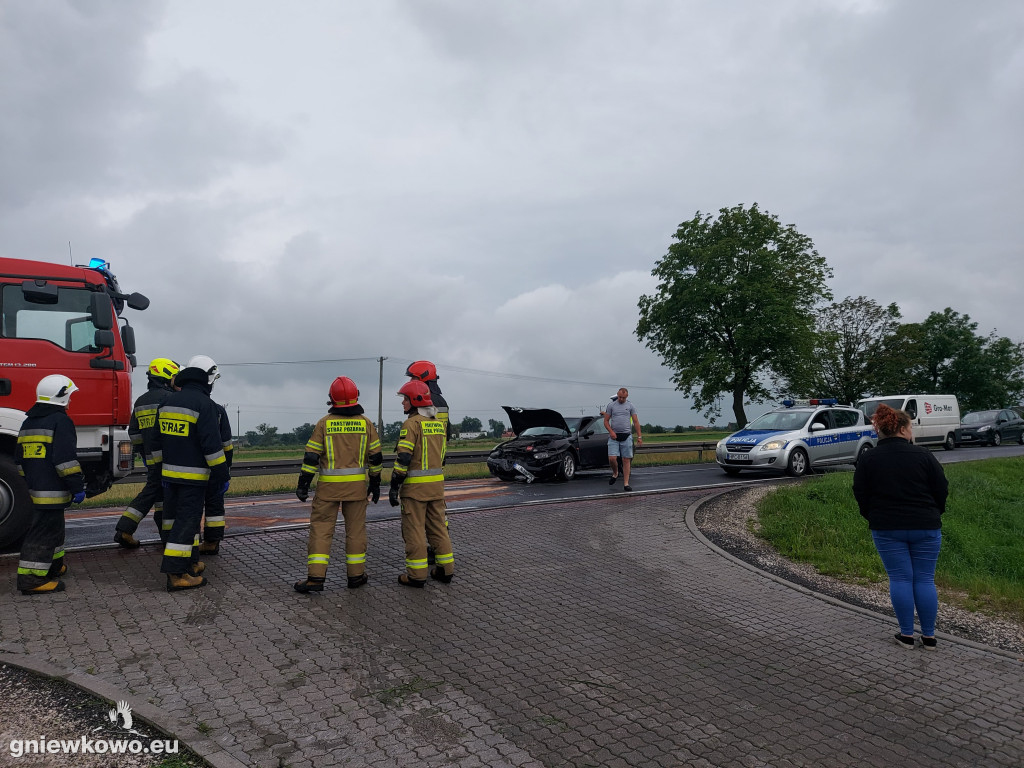 Wypadek na DK 15 w Wielowsi