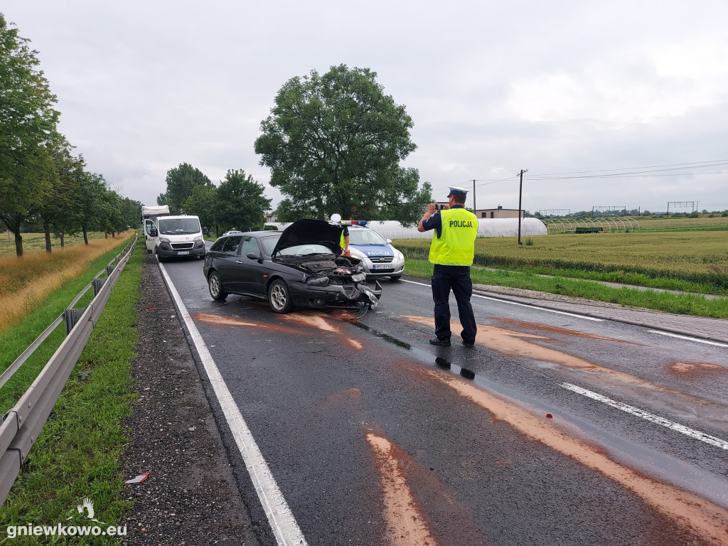 Wypadek na DK 15 w Wielowsi