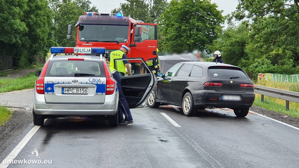 Wypadek na DK 15 w Wielowsi