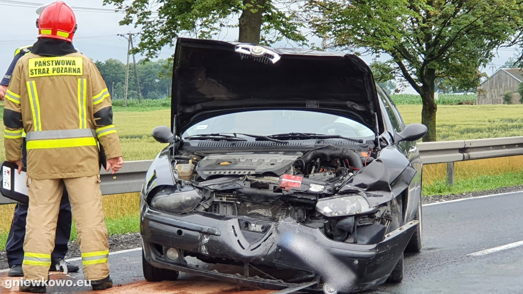 Wypadek na DK 15 w Wielowsi