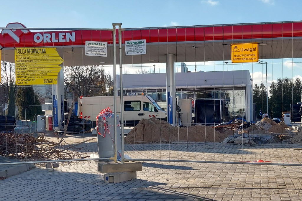 Remont stacji Orlen w Gniewkowie