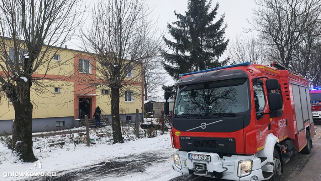 Pożar w piwnicy w Bąbolinie