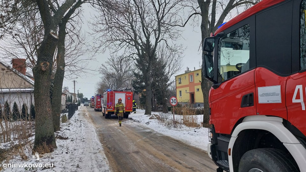 Pożar w piwnicy w Bąbolinie