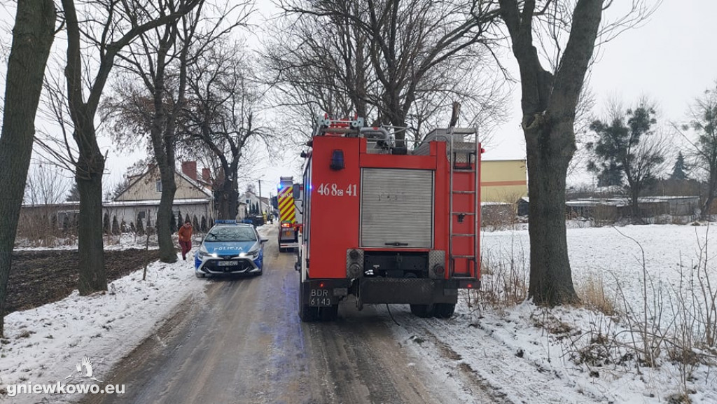 Pożar w piwnicy w Bąbolinie