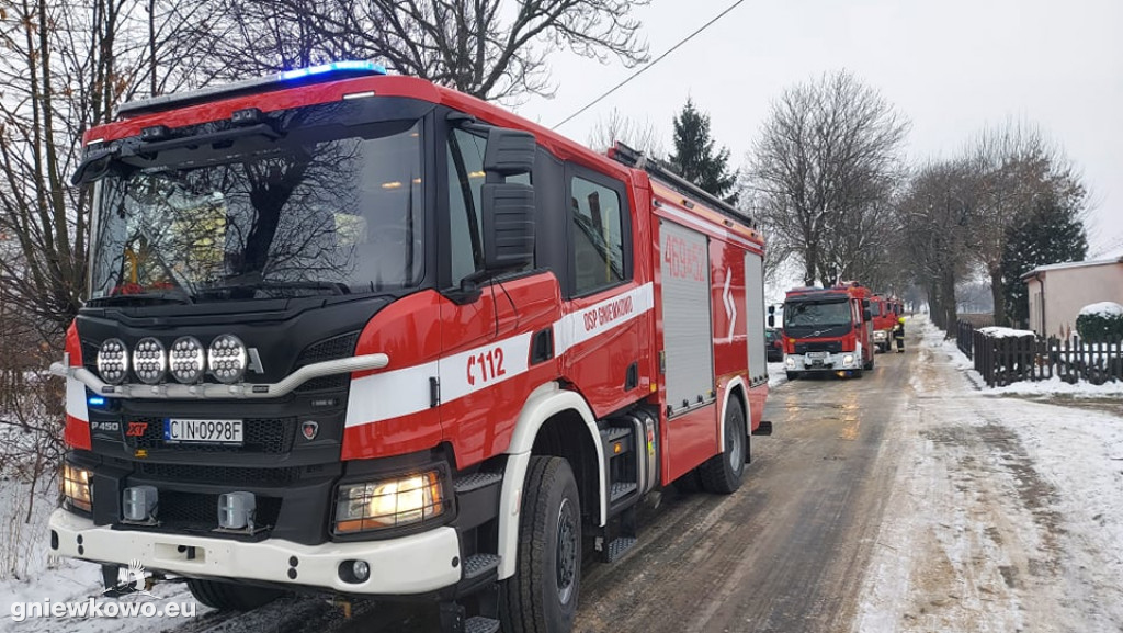 Pożar w piwnicy w Bąbolinie