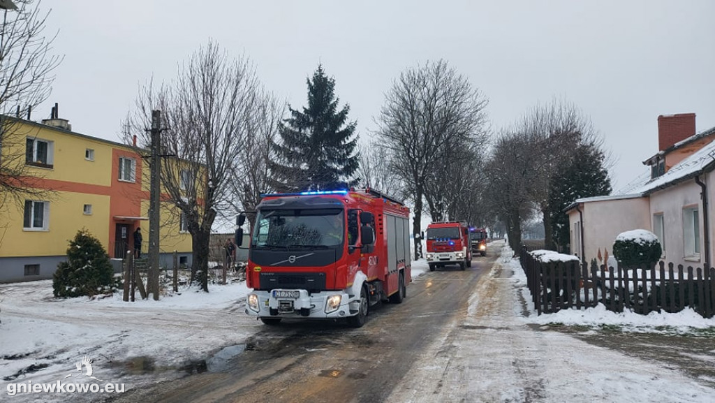 Pożar w piwnicy w Bąbolinie