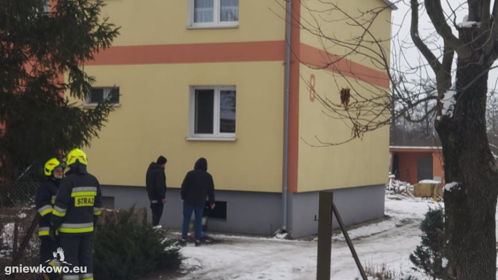 Pożar w piwnicy w Bąbolinie