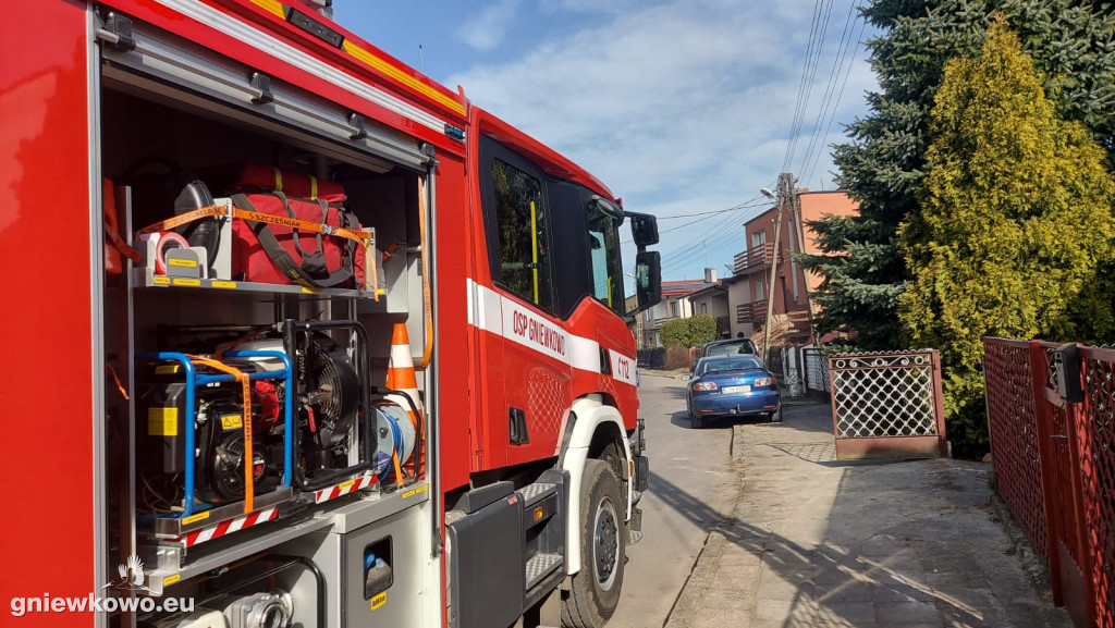 Pożar sadzy w kominie przy ul. Sikorskiego