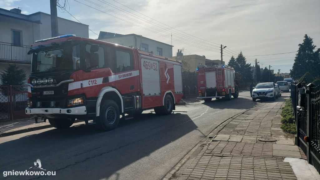 Pożar sadzy w kominie przy ul. Sikorskiego