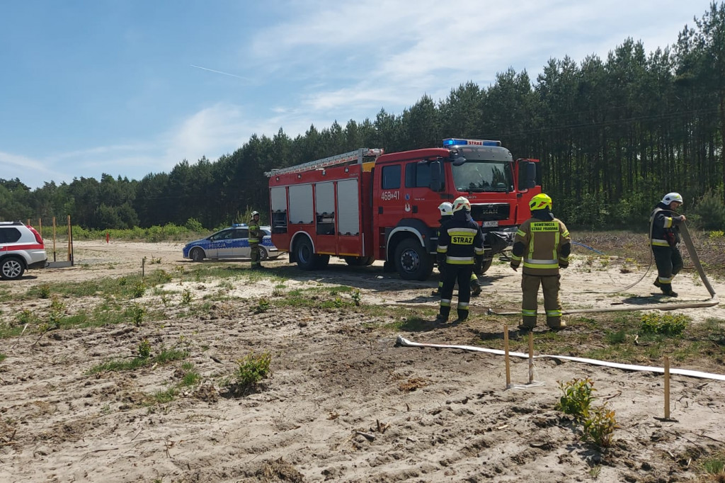 Pożar lasu w Zajezierzu