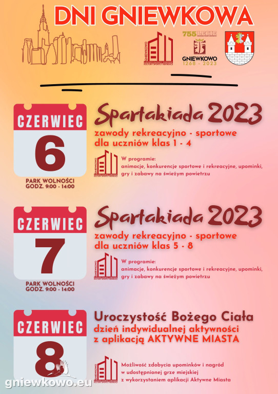 Harmonogram Dni Gniewkowa 2023