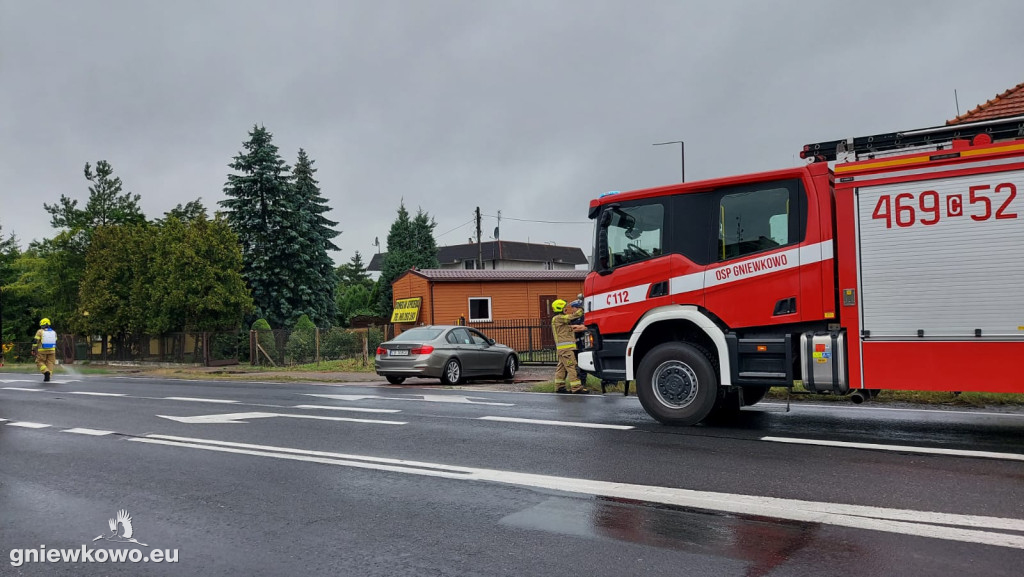 Niebezpieczna substancja na DK15