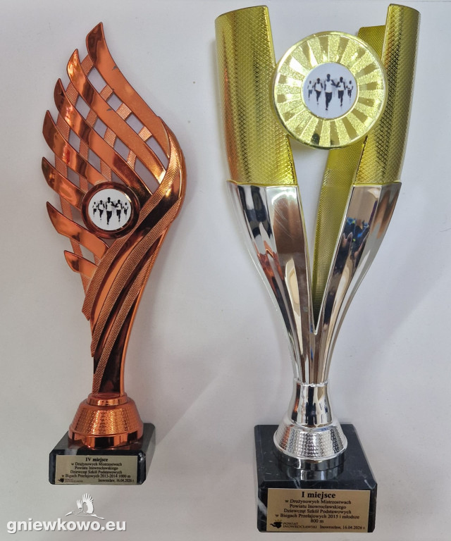 Medalowe przełajowe biegi uczniów gniewkowskiej 