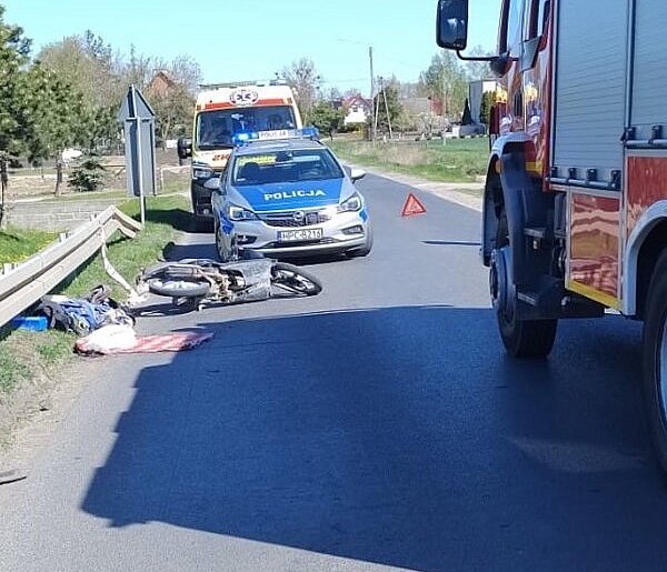Tragiczny wypadek w Ściborzu. Zginął motorowerzysta
